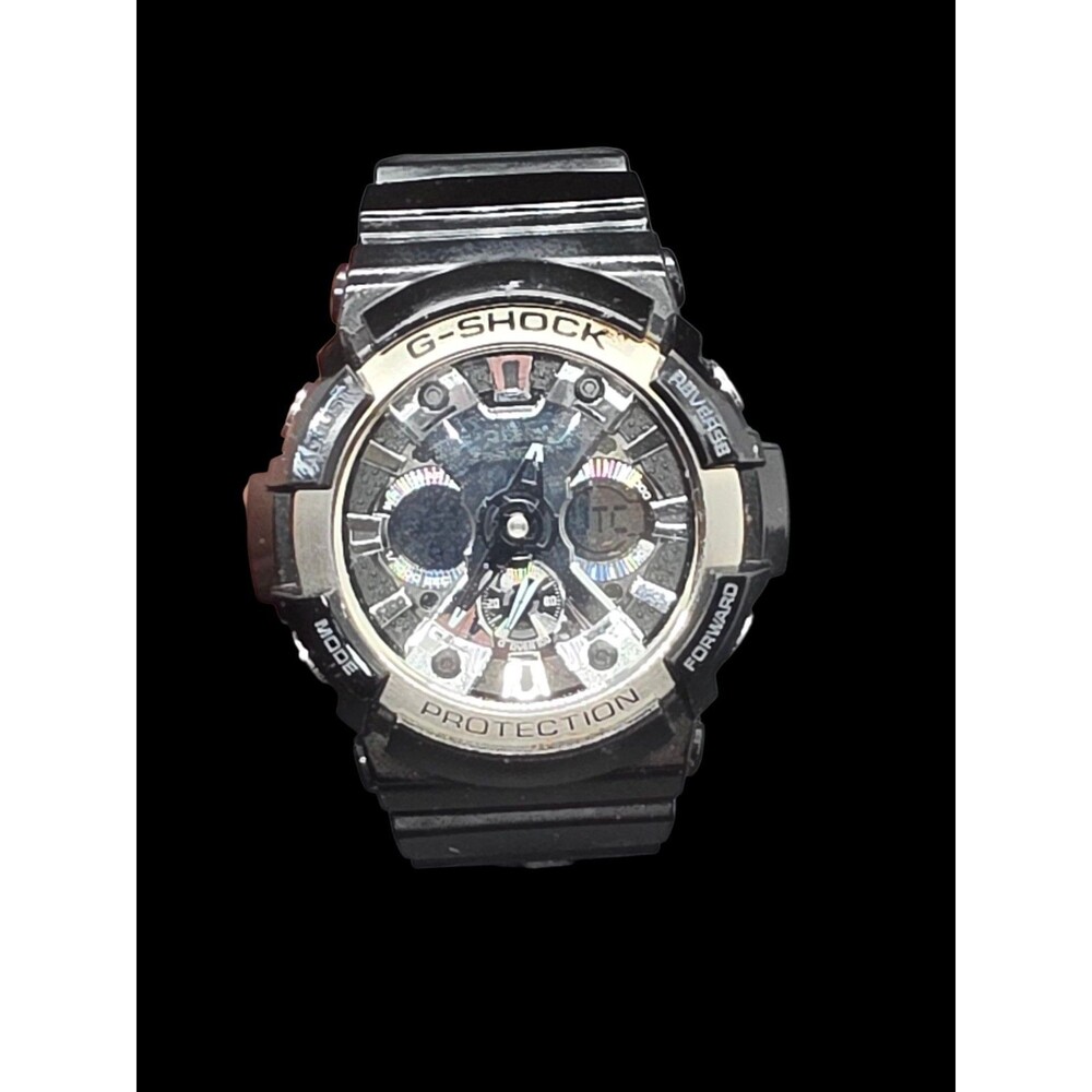 Casio G-Shock 5229 GA-200BW Black/Sliver Digital/Analog Works! (new battery)